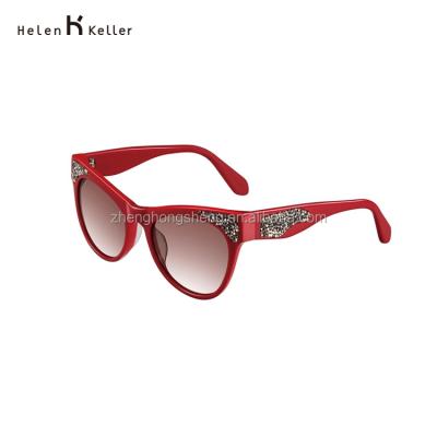 China Fashion Sunglasses Sell Own Brand Acetate Red And Brown Stock Wholesale Sunglasses for sale