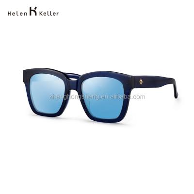 China Handmade New Fashion Sunglasses Acetate Style Stock Blue Sunglasses for sale