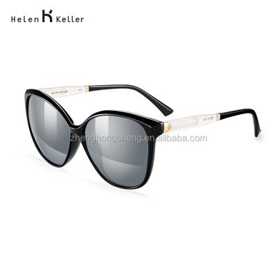 China Frame TR90 Cat Eye Women Sunglasses Stylish Black Fashion Sun Glasses Large for sale