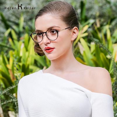 China For Reading Glass Fashion Demi Brown Tr Women Optical Glasses H26101C3W Eyewear Frames for sale