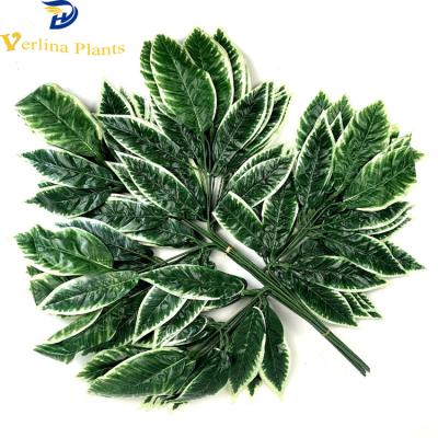 China Environmentally Friendly Decor Indoor Outdoor High Green Simulation Mango Tree Artificial Leaves for sale