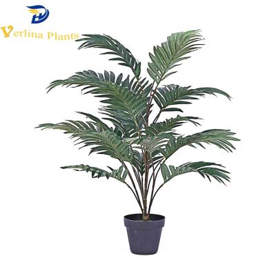 China China Environmental Friendly Wholesale Plastic Palm Leaves Artificial Bonsai Tree Sale for sale