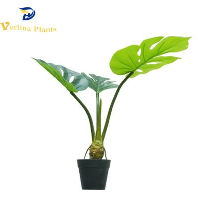 China Home decoration artificial tree taro alocasia plant greening plastic potted bonsai environment friendly for sale