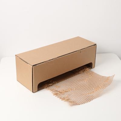 China Recyclable ECO Honeycomb Kraft Paper Dispenser Recyclable Packaging Paper Set for sale