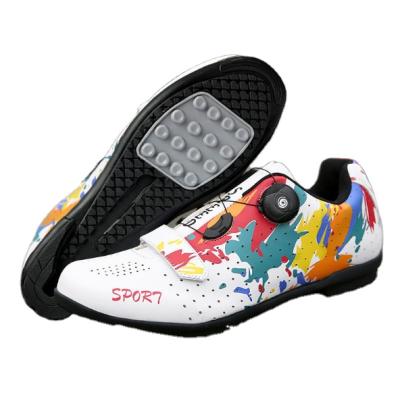 China Breathable/Size Increasing/Waterproof Riding/Lockless Bike Road Massage 2021 New Style Shoes Rubber Sole Men And Women Road Bike Cycling Shoes for sale