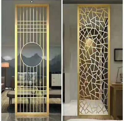 China Mediterranean Custom Interior Decorative Screen Stainless Steel Screen Partition for sale