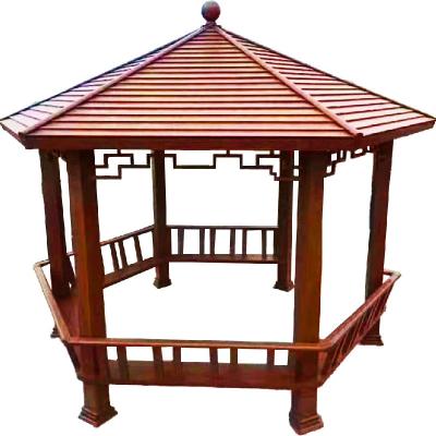 China Chinese Style Garden Antique Design Leisure Aluminum Alloy Kiosk Gazebo Easily Assembled Solid Gazebo for sale