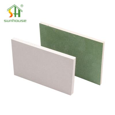 중국 4x8 Water Resistant Plasterboard Moisture Resistant Sheetrock 15mm Gypsum Board For Drywall 판매용