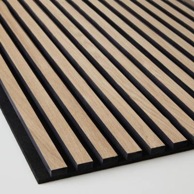 China Class A Fire Rating Acoustic Slat Wall Panel In Natural Wood Color for sale