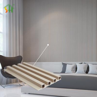 China Modern Design Easy Install Wpc Fluted Wall Panel Mosisture Resistance Wpc Sheet Board for sale