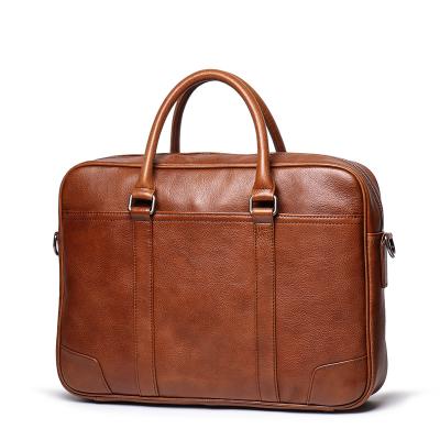 China 2019 Newest Multificational Luojia Leather Bag Handmade Full Grain Leather Briefcase Bag For 15inch Laptop for sale