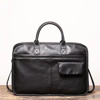 China Multifunctional Genuine Leather Laptop Bags For Men Nappa for sale