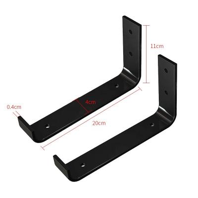 China Steel Concealed Hidden Mild Steel Metal Wall Mount Invisible Brackets For Wooden Floating Shelves for sale