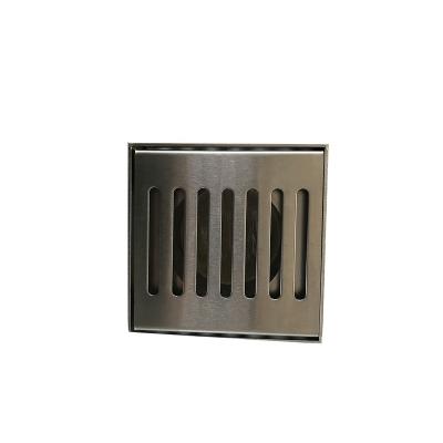 China Stainless Steel Cover Modern Square Shape Kitchen Hidden Floor Drain Through Shower Floor Insert for sale