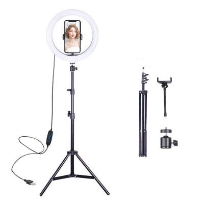 China Round Adjustable Shine Professional Camera Selfie With Tripod Stand For Phone Camera Selfie Ring Light Tripod Ring Light for sale