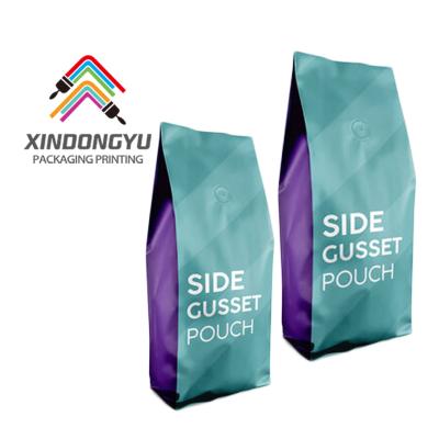 China Aluminum Foil Zipper Lock Four Side Seal Side Gusset Zipper Lock Moisture Proof Custom Printing Pouch For Packaging Why Powder Coffee for sale