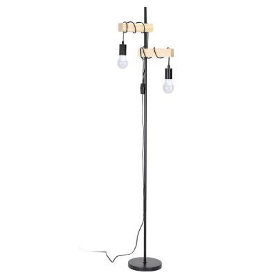 China Modern Post Head Black Floor Lamp Single Double Position For Living Room Bedroom Office for sale