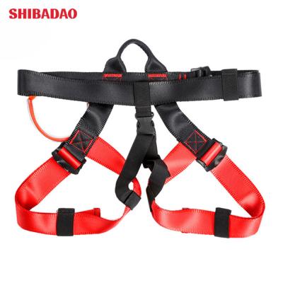 China Fall Protection Equipment Half Body Mountaineering Rescue Insurance Safety Belt Adjustable For Outdoor High Altitude Climbing Harness for sale