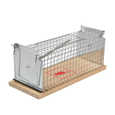 China Europe Popular Disposable Friendly Metal Cage Poplar Restaurants Wooden Mouse Cage Trap for sale