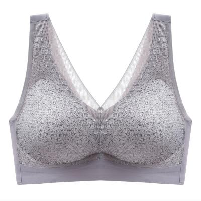 China Big Breast Bra One Piece Net Sexy Bra Top Ladies for sale