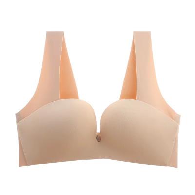 China Japanese one-piece traceless women's small chest of underwear gathered without steel ring adjustment on the support of a piece of sexy bra for sale