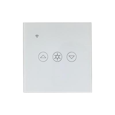 China Tempered Glass+ABS 94-V0 EU WIFI Smart Touch Dimmer Wireless Fire Resistant Switch Switch Support Alexa Google Home Tuya Smart Life White Color for sale