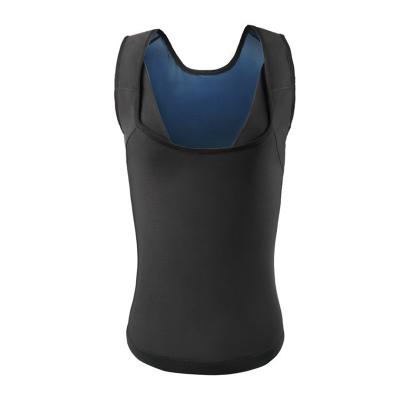 China Premium Body Workout Antibacterial Sweat Shaper Mens Tank Tops Slimming Polymer Weight Loss Sauna Vest for sale