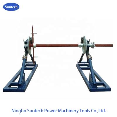 Китай Отделяемая стойка вьюрка тросового ролика веревочки стального провода 50KN механическая для того чтобы выпустить провод продается