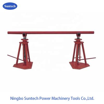 China Jack Support Cable Drum Heavy Load Hydraulic Column Type Cable Reel Stand for sale