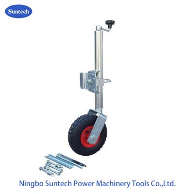 China Galvanised 500lbs Marine Swivel Trailer Jack With Pneumatic Wheel for sale