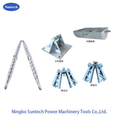 China Una forma enreja las construcciones de Gin Pole Tower Erection Tools en venta