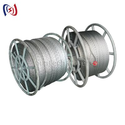 China Transmission Line Anti Twisting Braided Galvanised Conductor Steel Pilot Wire Rope for sale