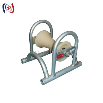 China Shock Resistant Underground Cable Pulling Roller With Nylon Aluminum Sheave for sale