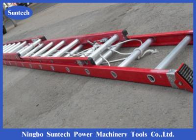 China Industrial Stringing Aluminum Alloy Suspension Ladder Single Telescopic for sale