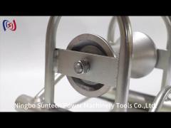 Shock Resistant Underground Cable Pulling Roller With Nylon Aluminum Sheave