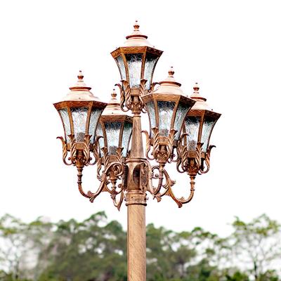 China Decorative Garden Cast Aluminum Light Pole Base 3m 2m 1m Street Lamp Post Post Base for sale