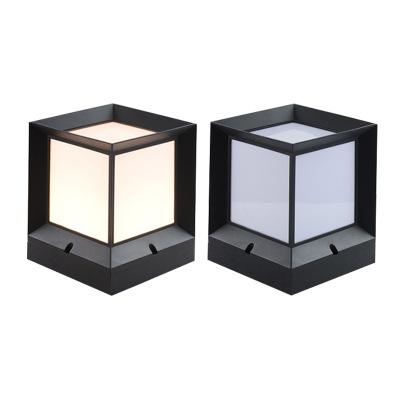 China Modern American Style Post Gate Light LED Pillar Light Acrylic Solar AC DC Pillar Outdoor Lamp for sale