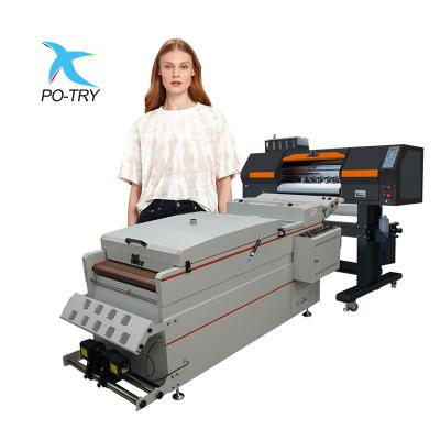 China Garment shops POTRY 2 A3 A2 30cm DTF print head xp600 4 printhead 4720 A4 heat transfer digital inkjet printer for sale