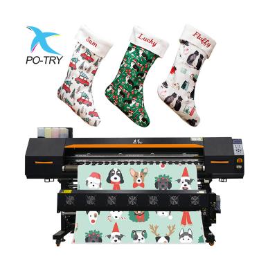 China Hotels POTRY Large Format 4720/I3200 1.8m 6 Feet 1.9m CMYK Sublimation Heat Transfer Polyester Fluorescent Digital Printer for sale