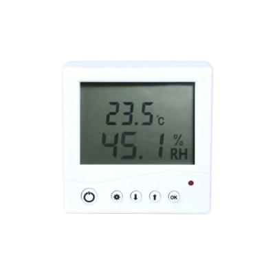 China Environment Monitoring MDTH424 Modbus RS485 Output Temperature Humidity Sensor Transducer With 3 Inch LCD Display Thermometer Wall Mount for sale