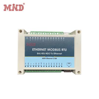 China Ethernet RTU Ethernet to Serial Converter 8AI 4DI 4DO RS485 to Serial Ethernet Modbus TCP Converter MDR2184 Ethernet Server to RTU Gateway for sale