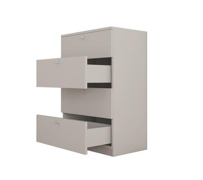 China Expandable Cocoa Gray Modern Design Waterproof, Fire Retardant Aluminum 4 Drawer Storage Cabinet for sale