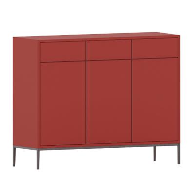 China 3 Drawer With Large Capacity Modern And Contemporary Aluminum 3-Door Entry Shoes Storage Cabinet for sale