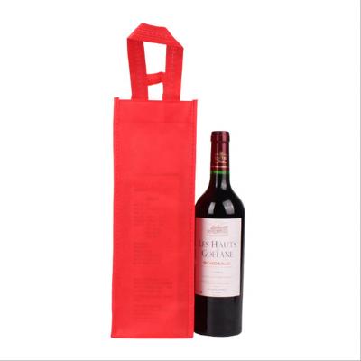 China Customized Wholesale Custom Design Logo Color Red Wine Beer Woven Fabric Bags Non Customized Advertising Gift Handbags for sale