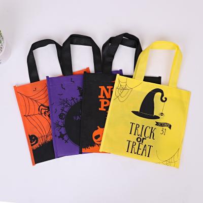 China 100% Reusable Halloween Shopping Trick or Treat Eco-Friendly Custom Eco Friendly Ultrasonic Collapsible Packaging Netting Laminated Non Woven Bag for sale