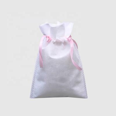 China Rope Handle Personalized Santa Claus Christmas Gift Wrapping High Quality Nonwoven Drawstring Bag Small Custom Sublimation Logo for sale