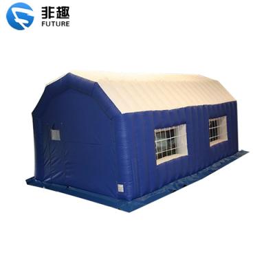 China Diagonal tether type outdoor giant inflatable workshop with horizontal beam roof tent.factory price and high quality glamping for sale