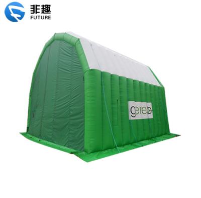 China Diagonal bracing type outdoor giant inflatable workshop with horizontal beam roof tent; factory price and high quality glamping for sale