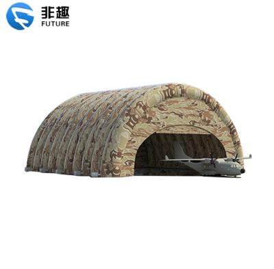 China Camouflage play giant hangar.inflatable movable portable portable tent/glamping field for sale