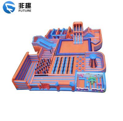 China Indoor inflatable bouncer and amusement park mall school giant castle slide. Children and adult inflatable amusement theme park. Inflatable bouncy castle for sale